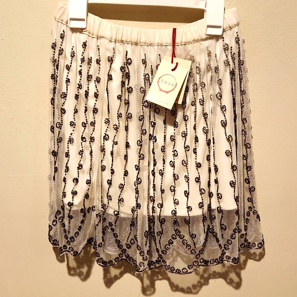 ❤️ NWT! RAGA BEADED MINI SKIRT, XS - Picture 3 of 10